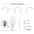 Safavieh Chiera LED Metal and Glass Outdoor String Light in White