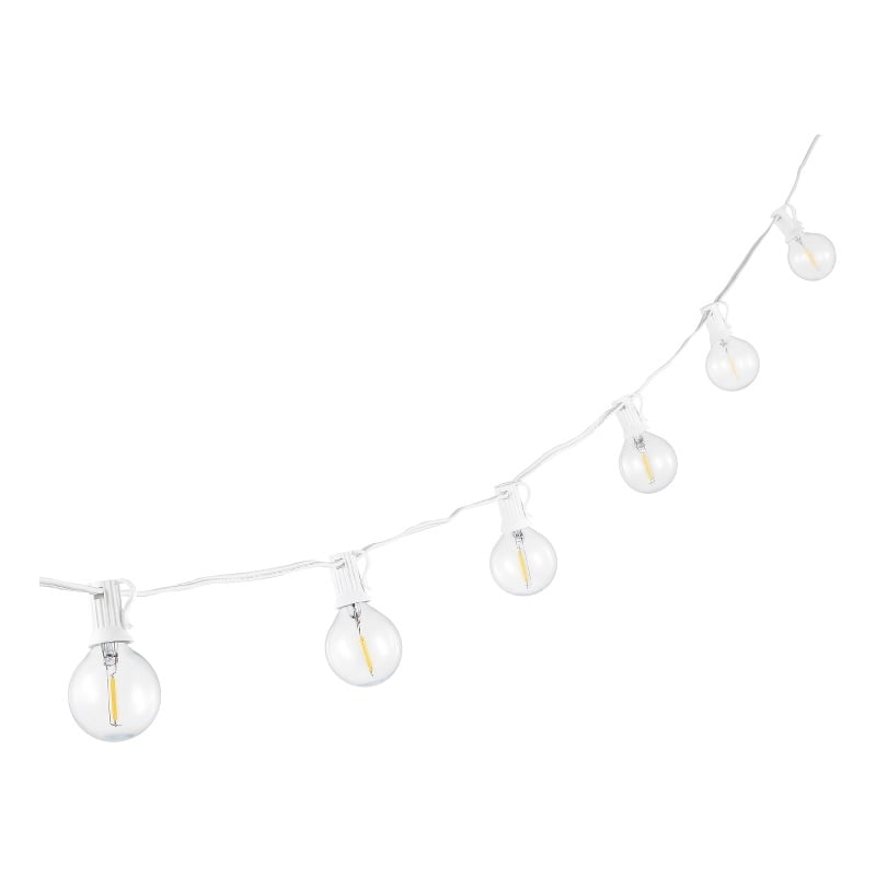 Safavieh Chiera LED Metal and Glass Outdoor String Light in White