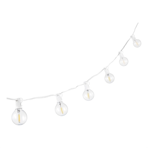 Safavieh Chiera LED Metal and Glass Outdoor String Light in White