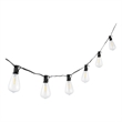 Safavieh Dorcia LED Metal and Glass Outdoor String Light in Black