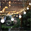 Safavieh Farrynn LED Metal and Glass Outdoor String Light in Brass / Black