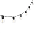 Safavieh Huron LED Metal and Glass Outdoor String Light in Black