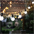 Safavieh Huron LED Metal and Glass Outdoor String Light in Black