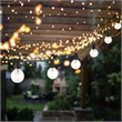 Safavieh Jenica LED Metal and Glass Outdoor String Light in Black