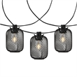 Safavieh Jepsen LED Metal and Glass Outdoor String Light in Black