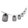 Safavieh Jepsen LED Metal and Glass Outdoor String Light in Black