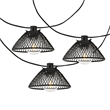 Safavieh Junia LED Metal and Glass Outdoor String Light in Black