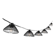 Safavieh Junia LED Metal and Glass Outdoor String Light in Black