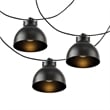 Safavieh Claudie LED Metal and Glass Outdoor String Light in Black