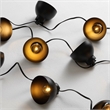 Safavieh Claudie LED Metal and Glass Outdoor String Light in Black