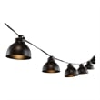 Safavieh Claudie LED Metal and Glass Outdoor String Light in Black