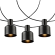 Safavieh Adaner LED Plastic and Metal Outdoor String Light in Black