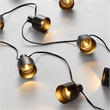 Safavieh Adaner LED Plastic and Metal Outdoor String Light in Black