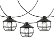 Safavieh Agitha LED Plastic and Metal Outdoor String Light in Black