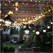Safavieh Agitha LED Plastic and Metal Outdoor String Light in Black