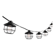 Safavieh Agitha LED Plastic and Metal Outdoor String Light in Black