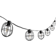 Safavieh Garnet LED Plastic and Metal Outdoor String Light in Black