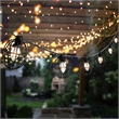 Safavieh Garnet LED Plastic and Metal Outdoor String Light in Black