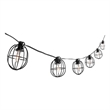 Safavieh Garnet LED Plastic and Metal Outdoor String Light in Black