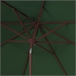 Safavieh Ortega 9 Ft Metal and Fabric Crank Umbrella in Green