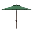 Safavieh Ortega 9 Ft Metal and Fabric Crank Umbrella in Green