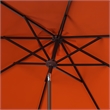 Safavieh Ortega 9 Ft Metal and Fabric Crank Umbrella in Orange