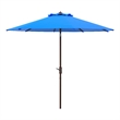 Safavieh Ortega 9 Ft Metal and Fabric Crank Umbrella in Blue