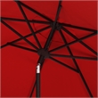 Safavieh Ortega 9 Ft Metal and Fabric Crank Umbrella in Red