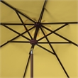 Safavieh Ortega 9 Ft Metal and Fabric Crank Umbrella in Yellow