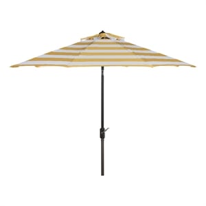 Safavieh Iris 9 Ft Metal and Fabric Umbrella in Yellow
