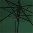 Safavieh Elegant Valance 9Ft Round Metal and Fabric Umbrella in Green