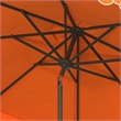 Safavieh Elegant Valance 9Ft Round Metal and Fabric Umbrella in Orange