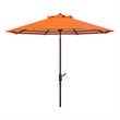 Safavieh Athens 9Ft Metal and Fabric Crank Umbrella in Orange
