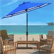 Safavieh Athens 9Ft Metal and Fabric Crank Umbrella in Blue