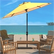 Safavieh Athens 9Ft Metal and Fabric Crank Umbrella in Yellow