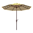 Safavieh Athens 9Ft Metal and Fabric Crank Umbrella in Yellow