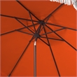 Safavieh Milan Fringe 9Ft Metal and Fabric Crank Umbrella in Orange