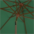 Safavieh Cannes 9Ft Wood Crank Umbrella  in Green