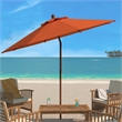 Safavieh Cannes 9Ft Wood Crank Umbrella  in Orange