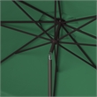 Safavieh Venice 9Ft Metal and Fabric Crank Umbrella in Green