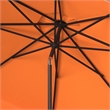Safavieh Venice 9Ft Metal and Fabric Crank Umbrella in Orange