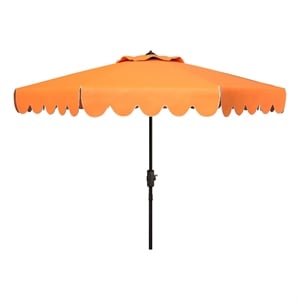 Safavieh Venice 9Ft Metal and Fabric Crank Umbrella in Orange