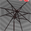 Safavieh Vienna 9Ft Metal and Fabric Crank Umbrella in Red / White