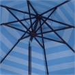 Safavieh Vienna 9Ft Metal and Fabric Crank Umbrella in Baby Blue / White
