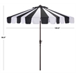 Safavieh Meze  9 Ft Metal and Fabric Crank Umbrella in Black