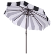 Safavieh Meze  9 Ft Metal and Fabric Crank Umbrella in Black