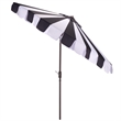 Safavieh Meze  9 Ft Metal and Fabric Crank Umbrella in Black