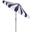 Safavieh Meze  9 Ft Metal and Fabric Crank Umbrella  in Navy