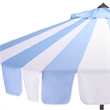 Safavieh Meze 9 Ft Metal and Fabric Crank Umbrella in Baby Blue