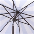 Safavieh Meze 9 Ft Metal and Fabric Crank Umbrella in Baby Blue